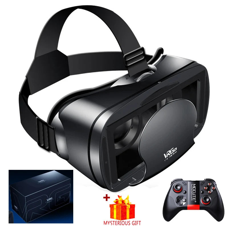 Virtual Reality 3D VR Headset Smart Glasses Helmet for Smartphones Cell Phone Mobile 7 Inches Lenses Binoculars Goggles Devices