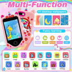 Kids Smart Phone for Girls Boys Kids Cell Phone Toys Dual Camera Music Player 17 Games Toddler Learning Phone For Birthday Gifts
