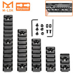 Hunting Tactical Picatinny Rail 3-13Slots 20mm Aluminum Rail Adapter Mount for Keymod / M-LOK System Handguard Scope Mount Base