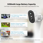 ANRAN 2K Rechargeable Battery Camera 2.4G WiFi Camera Wireless Home Surveillance Security Cameras PIR ,IP65 ,work with ANRAN app