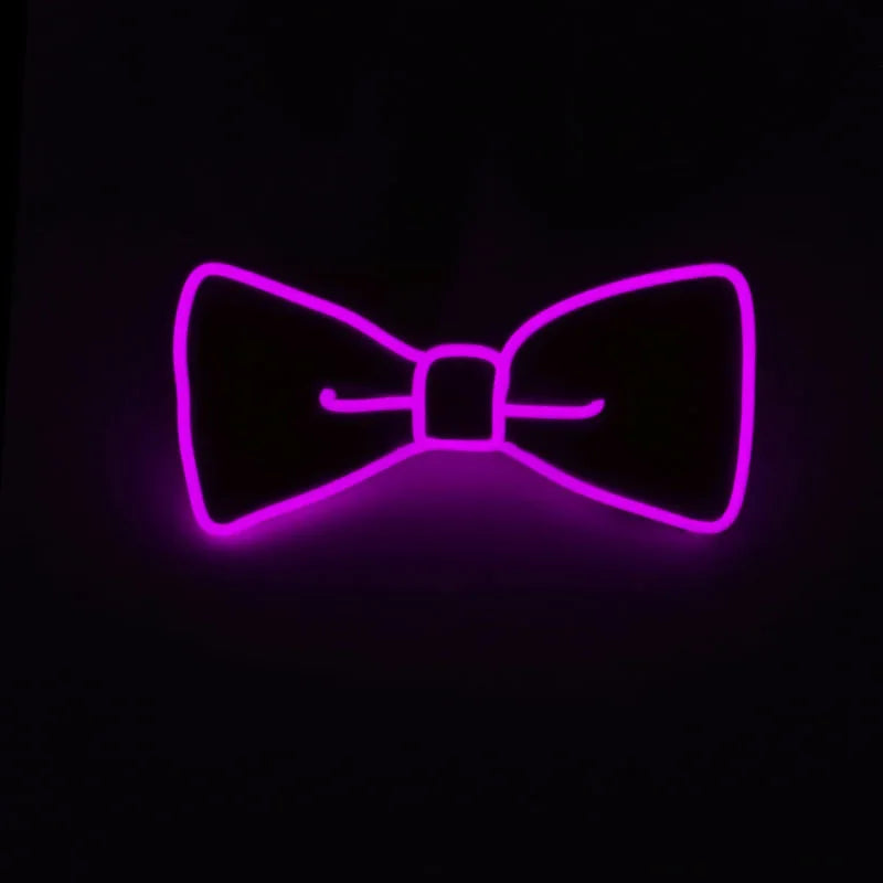LED Glowing Bow Ties for Men Light Up Ties Personalized Night Club Concert Masquerade Accessory for Carnival Decor