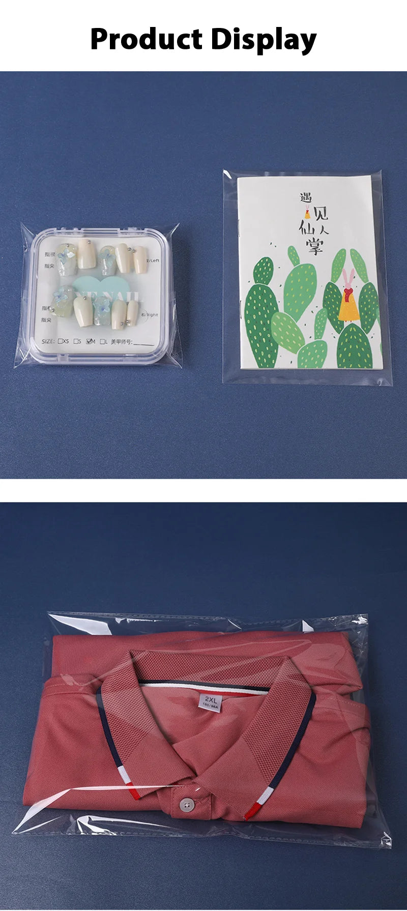 100PCS Opp Self-adhesive Transparent Plastic Bag Clothing Jewelry Packaging Self adhesive Biscuit Candy Packaging Cellophane Bag