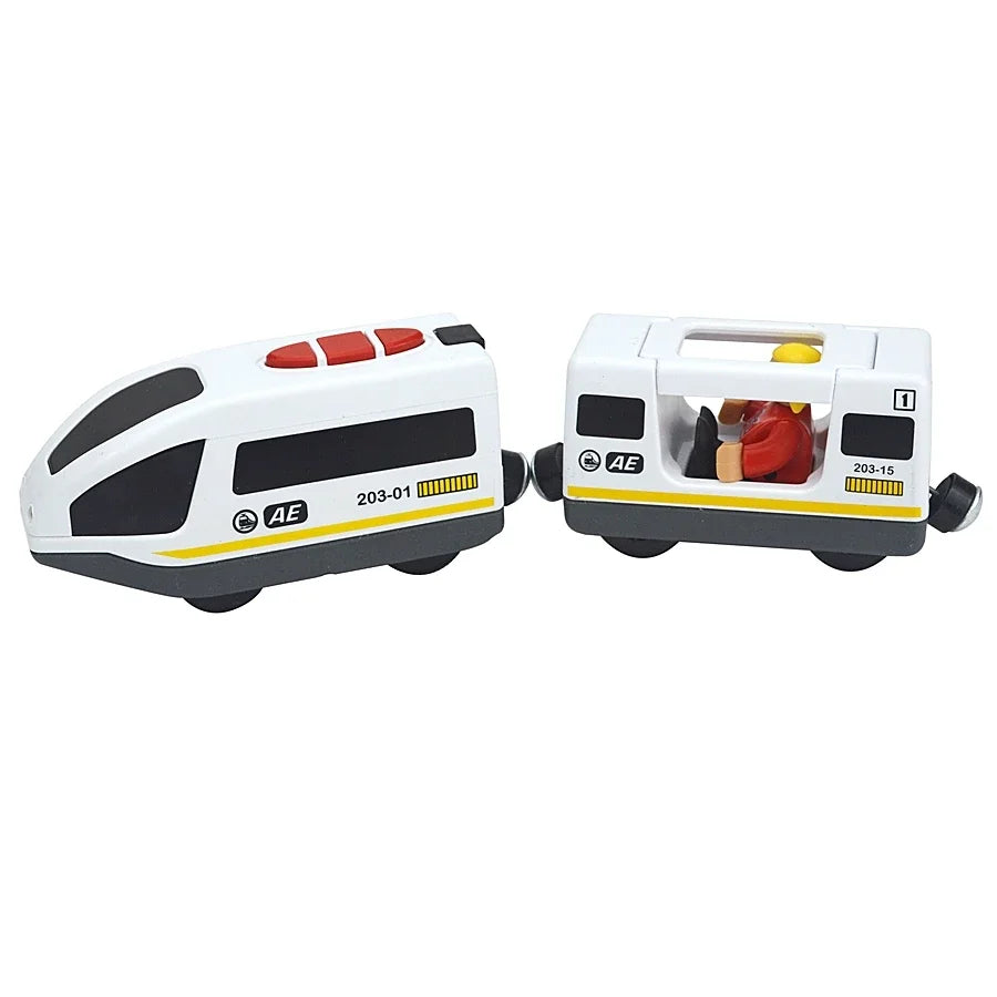 Locomotive Magnetic Car Electric Train Toys Fit All Brand Biro Wooden Diecast Slot Train Track Railway Educational Toys For Kids