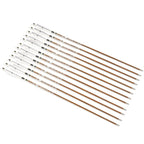 6/12/24pcs 32Inch Archery 100%Pure Carbon Arrows ID 6.2mm Wooden Shaft with 5'' Natural Feathers for Hunting Shooting