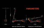 JOYOR T10 Folding Electric Scooter, Dual 1000W Motor, 10 inch Off-road Adults E-scooter with 60V 18Ah Battery