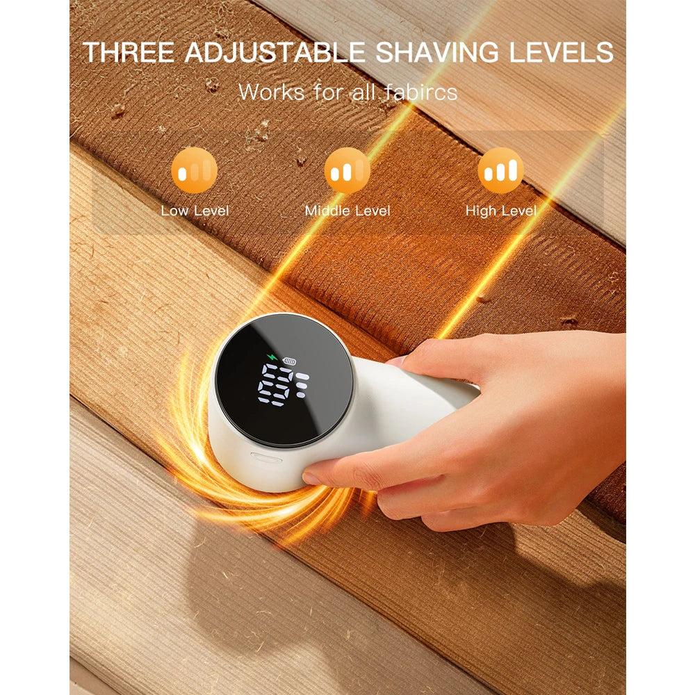 coldSky Fabric Shaver Lint Remover 3 Speeds Rechargeable Electric Portable Sweater to Remove Pilling for Clothes Couch Blanket Secondary image