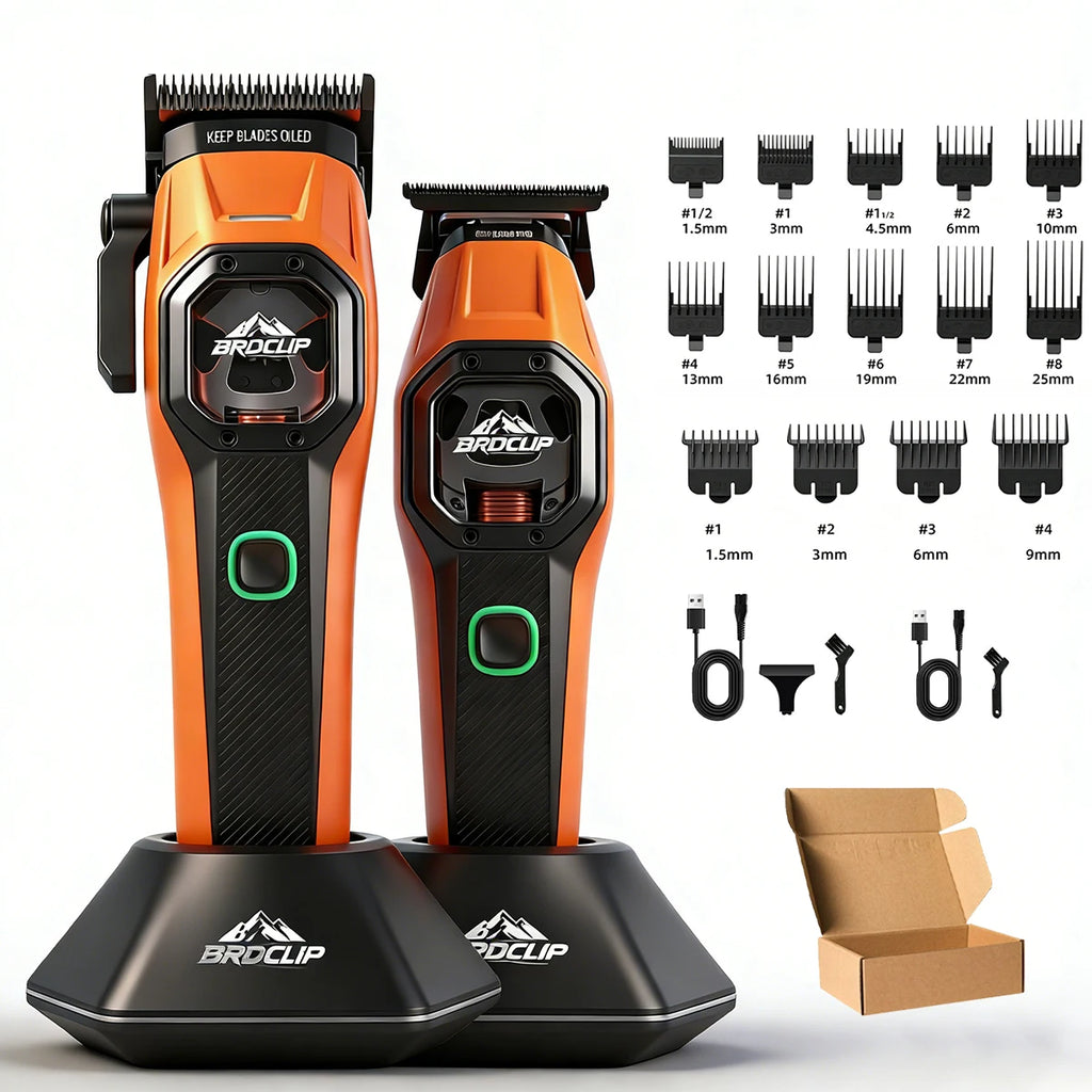 New Professional BRDCLIP Salon Barber Kit vector motor Hair Clipper 7800-13000RPM Trimmer 8000-13000RPM Metal body 2603 Shaver
