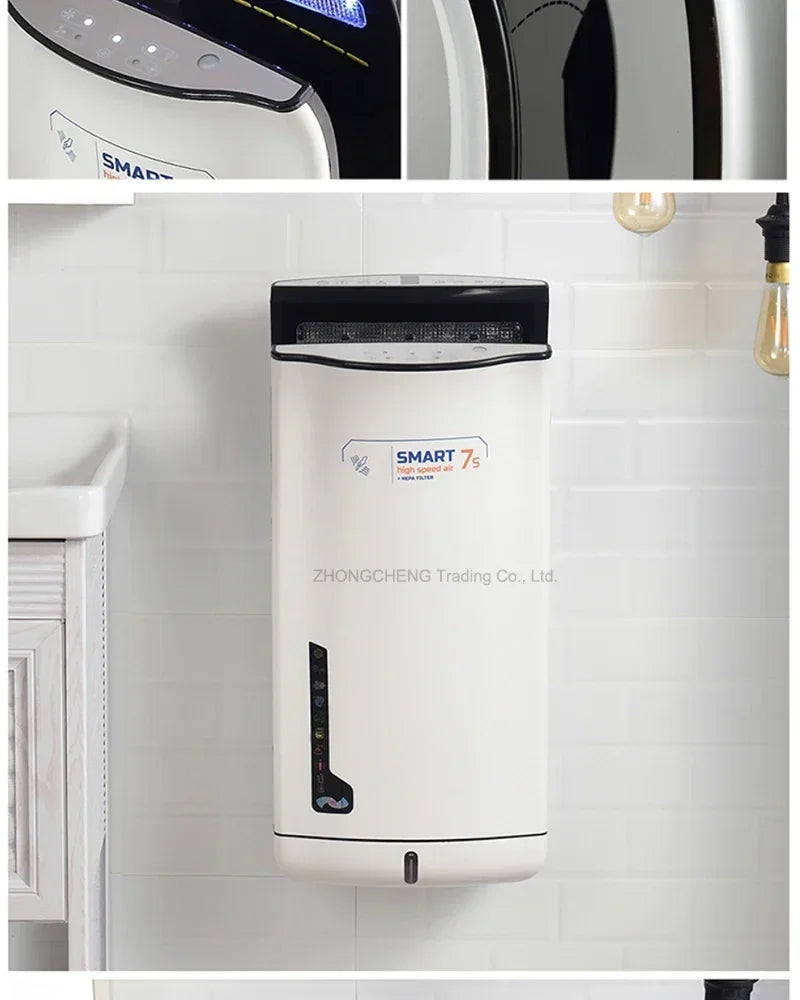Full New Hand Dryer Induction Hotel Restauran High Speed Jet-type Hand Drying Machine Double-sided hand dryer 220v