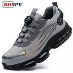 Men's Safety Shoes Protection And Elastic Safety Boots Fashionable Casual Shoes Breathable Odor Protection Men's Work Shoes