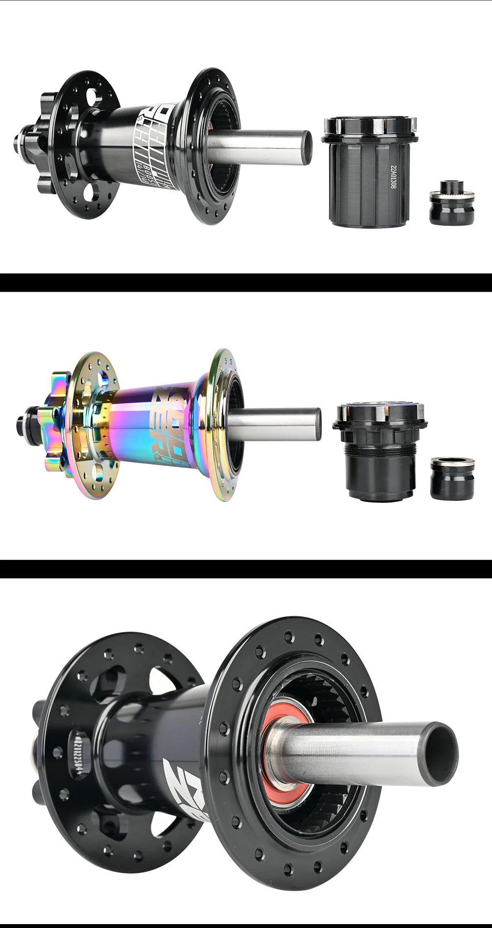 2024 KOOZER XM490 PRO BOOST Mountain Bike Hubs Steel shaft Sealed Bearing 148x12MM 110x15MM 141x5MM 28H 32 Holes Noise hub