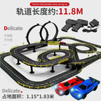 Electric Remote Control Slot Car Track Large 2-Player Competitive Dual Mode Remote Adjustable Splicing Kids Adults Gift Toy Set