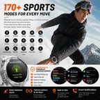 GPS Sports Smartwatch Men Women Swim Waterproof Fitness Tracker 2GB Memory Offline Maps  SpO2 Rugged Outdoor Smartwatch for Men