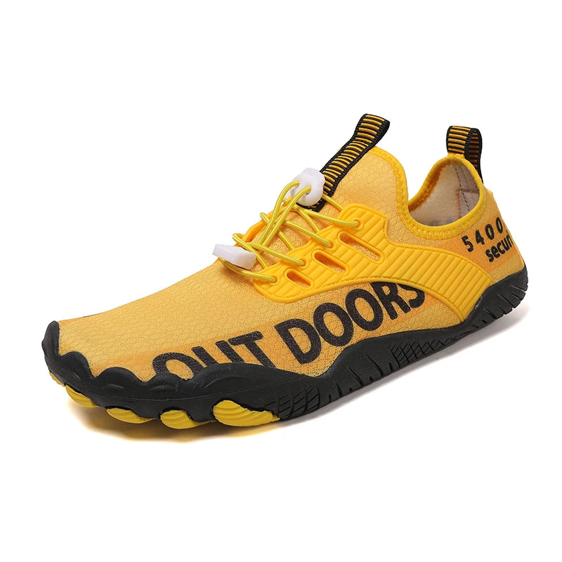 Men Water Sports Shoes Quick Dry Non-Slip Five Finger Shoes Outdoor Wading Swimming Barefoot Aqua Shoes Lightweight Sneakers