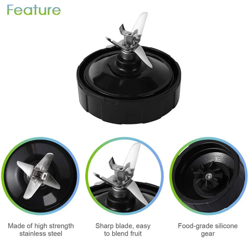 7 Fins Extractor Blades for Ninja Blender Replacement Parts with Washer Rubber Brush for Nutri Ninja Auto IQ BL486 BL642 N102