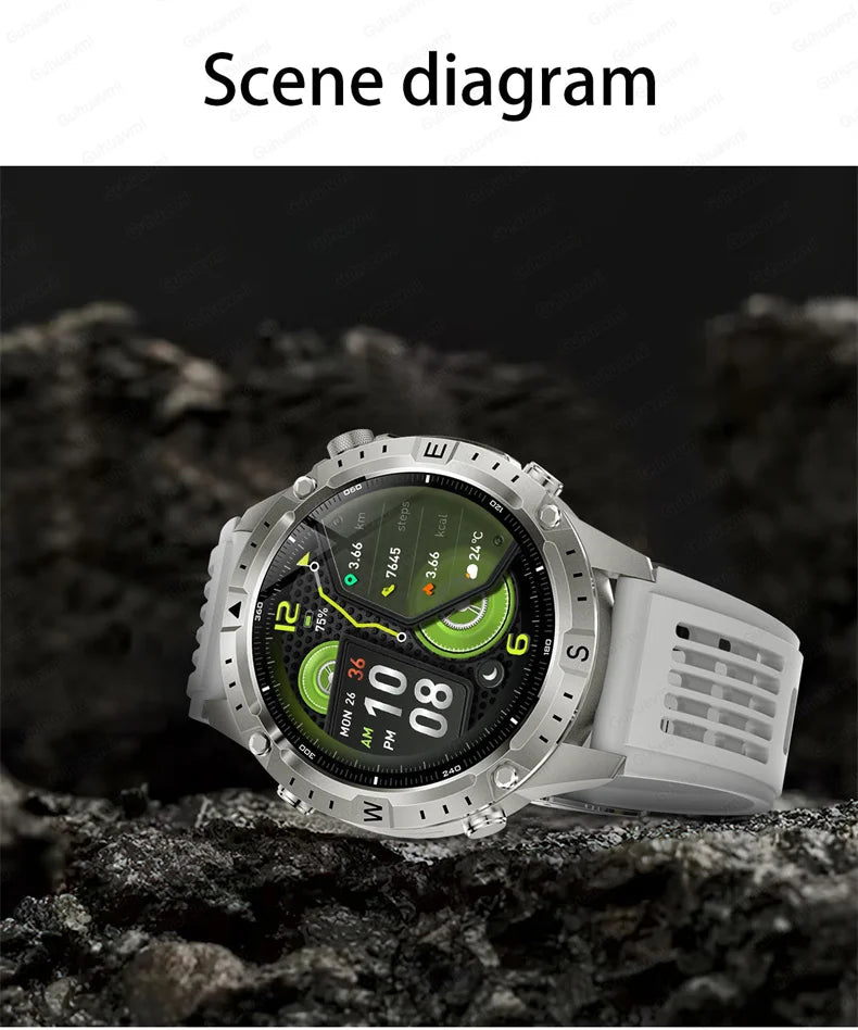 GPS Sports Smartwatch Men Women Swim Waterproof Fitness Tracker 2GB Memory Offline Maps  SpO2 Rugged Outdoor Smartwatch for Men