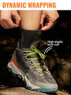 WRELS 1/2/3Pairs Merino Wool Socks Hiking Running Socks Breathable Cushion Sweat Wicking Warm Thermal Compression Wool Socks