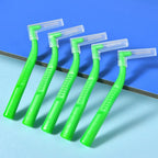 100pcs L-Shape Interdental Brush Wire Orthodontic Interdental Brush Orthodontic Toothbrush Soft Bristle Oral Care
