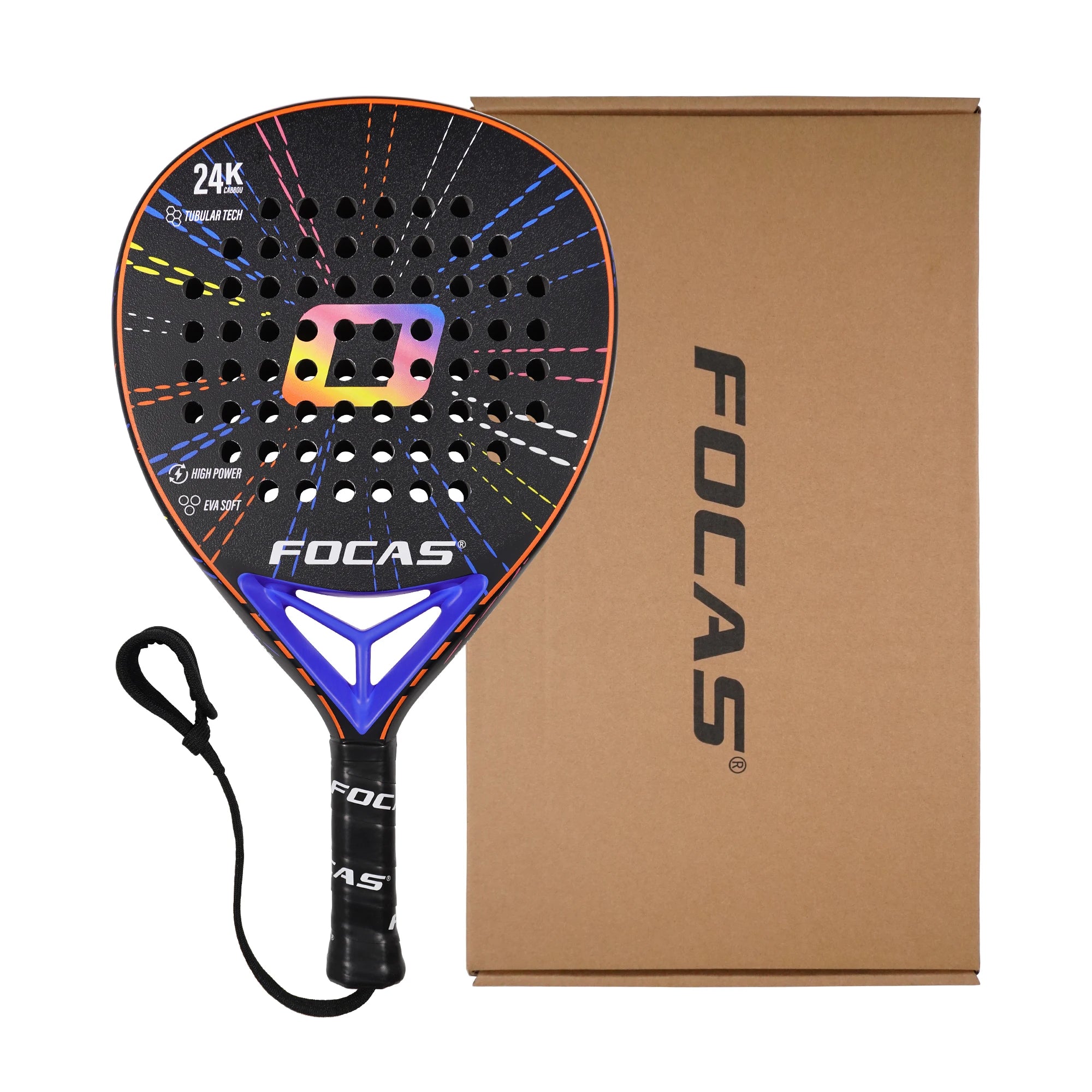 FOCAS 2026 Padel 24K carbon fiber plate tennis racket surface treatment
