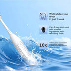 H2ofloss Sonic Electric Toothbrush 38000VPM 5 Modes IPX7 Waterproof 60 Days Battery Smart Timer Rechargeable Whitening Oral Care