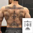 Magic Juice Ink Waterproof Tattoo Stickers Full Back Large Size Herbal Juice Temporary Tattoos Men Body Art Dragon Tiger