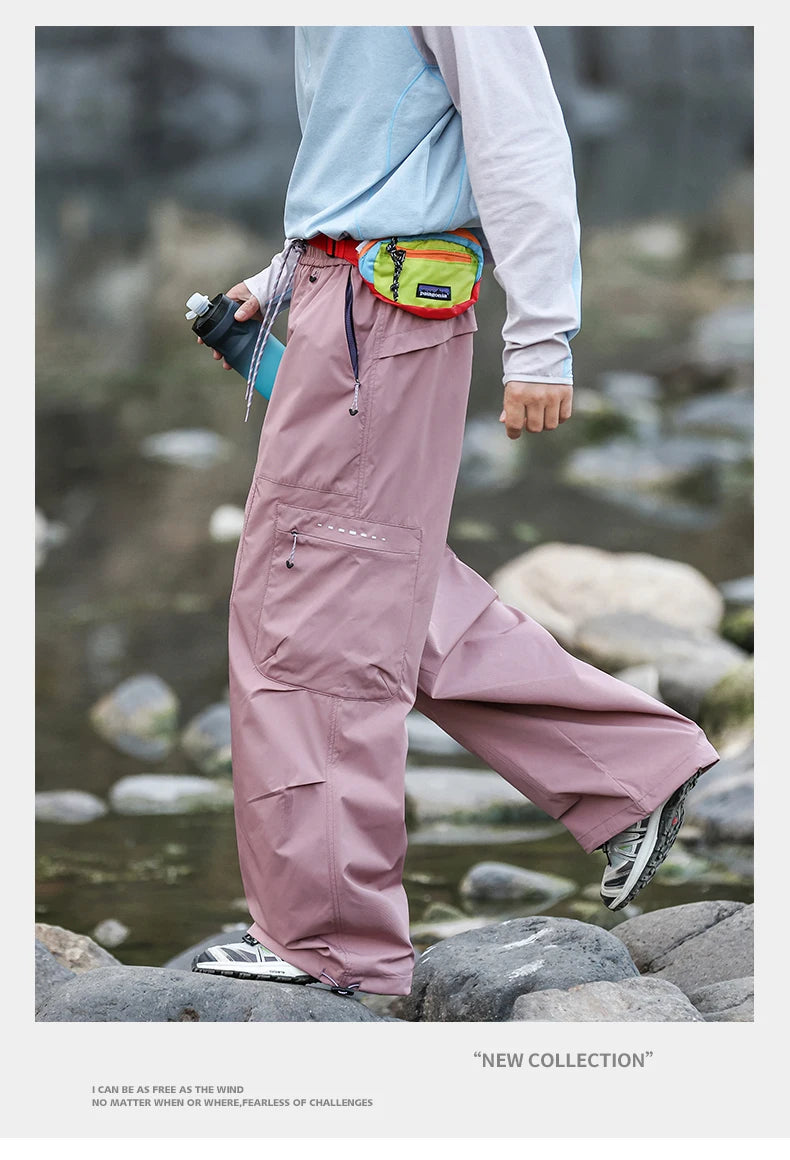 CHRLCK Men's Hiking Cargo Pants Waterproof Outdoor Quick Dry Lightweight Ripstop Women Camping Fishing Climbing Hunting Trousers