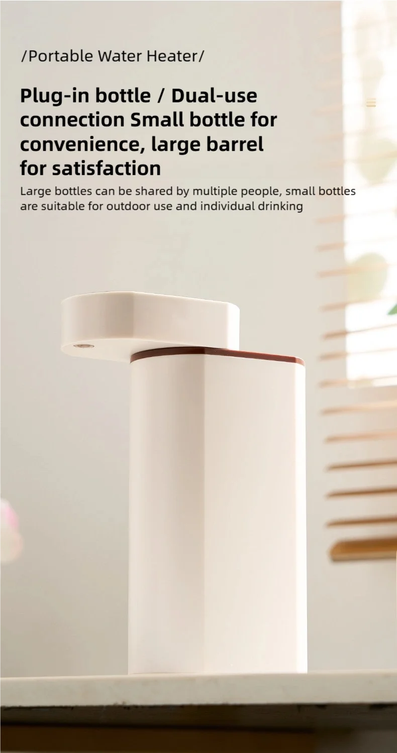 2000W Instant-Heat Water Dispenser 3-Second Rapid Heating Compatible with Mineral Water/Bottled Water Portable Water Dispenser