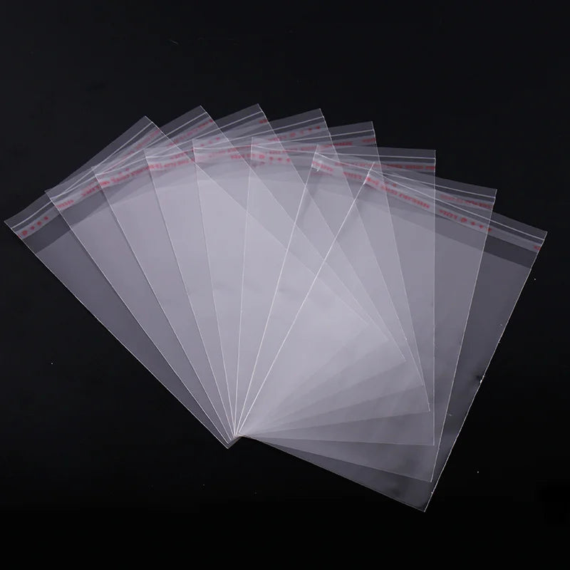 100/200pcs Transparent Self Adhesive Seal Bags OPP Plastic Cellophane Bags Gifts Bag & Pouch Jewelry Packaging Bags Secondary image