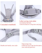 Egobaby Omni Breeze Baby Carrier All Carry Positions Breathable Mesh with Enhanced Lumbar Support & Airflow (7-45 Lb)