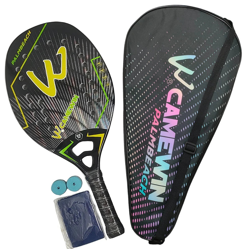 3K Camewin Beach Tennis Racket Full Carbon Fiber Rough Surface Outdoor Sports Racket For Men Women Adult Tennis Racket The New Main image