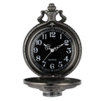 Fashion hollowed out compass pocket watch, outdoor creative flip necklace watch, male and female digital quartz watch