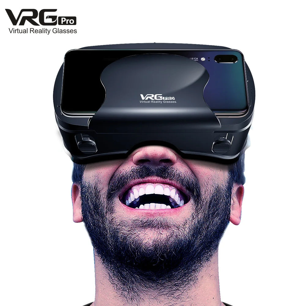 Virtual Reality 3D VR Headset Smart Glasses Helmet for Smartphones Cell Phone Mobile 7 Inches Lenses Binoculars Goggles Devices