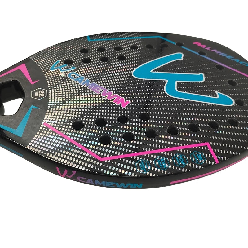 3K Camewin Beach Tennis Racket Full Carbon Fiber Rough Surface Outdoor Sports Racket For Men Women Adult Tennis Racket The New