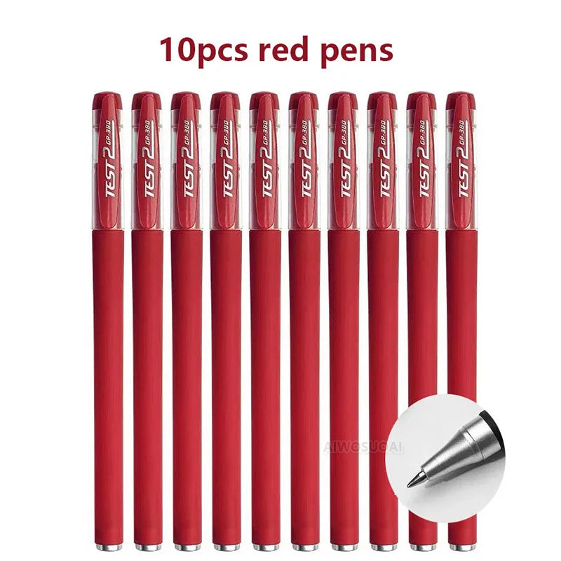 Gel Pens Set 0.5mm Black Blue Red Refill Gel Pen Bullet Tip School & Office Supplies Stationery Kawaii Accessories Stationery