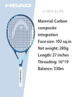 HEAD Carbon Composite Integration Tennis Racket For Beginners Men Women College Students Single Training Racquet