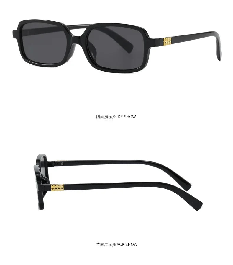 Luxurious Rectangle Sunglasses Women Oval Vintage Brand Designer Square Sun Glasses Men Shades Female Eyewear