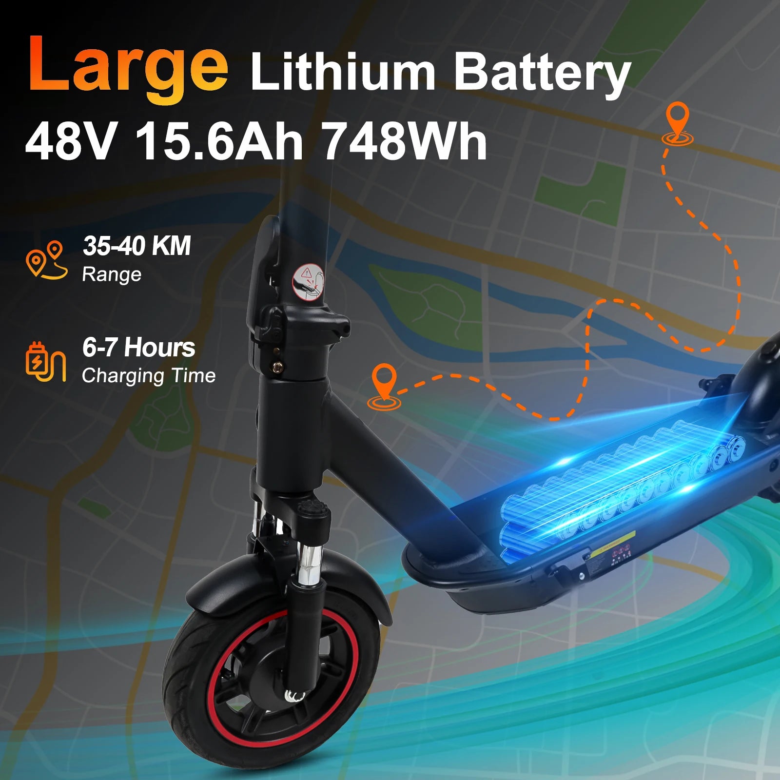 Electric Scooter For Adults Max Speed 35Km/h Electric Scooter 500W (Peak 750W ) Adult Scooter Electric Kick Scooter