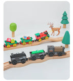 New Electric Train Set Compatible with Thomas Wooden Train Track Train Toys For Kids Christmas Birthday Gift