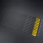 Toparchery 6/12/24pcs 33" Archery Pure Carbon Arrow ID6.2mm Spine 400 with 4'' Natural Feather for Outdoor Shooting Hunting