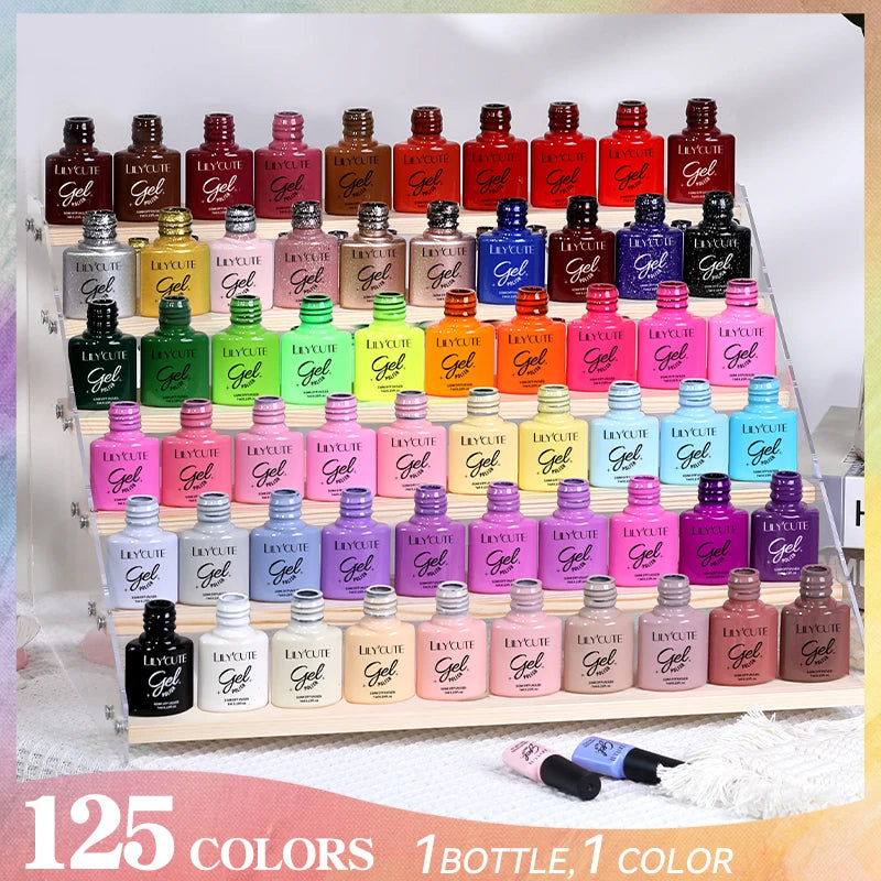LILYCUTE Nail Gel Polish Set Pink Green Spring DIY Nail Art Design Long Lasting Soak Off UV Gel Manicure Painting Gel Vernis Kit Secondary image