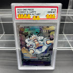 DIY OPCG Rating Card Collection Card 2023 ONE MONKEY D. LUFFY OPO5-MANGA ALT.ART Copy 10Points Rating Card Anime Game Gift