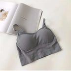 Sexy Women Tops Back Cross Strap Tank Top Push Up Running Sports Bra Breathable Soft Fitness Beauty Solid Color Yoga Bra