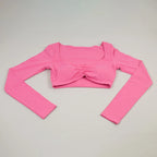 Quick Drying Breathable Short Yoga Sexy Clothes For Women Nude Feeling Fitness Tops Slim Fit Exercise Running Clothes