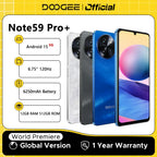 Global Version DOOGEE Note59 Pro+ 5G Smart phone Android 15 6250mAh Battery 6.75'' 120Hz Screen 12GB 512GB AI Camera Cell Phone