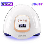 380W UV LED Lamp for Nail  84 LEDs Nail Dryer with Auto Sensor Quick-drying Manicure Lamp for Curing Nail Polish Nail Art Tools