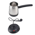 500ml Stainless Steel Electric Turkish Coffee Maker Pot with Long Removable Handle for Tea And Milk