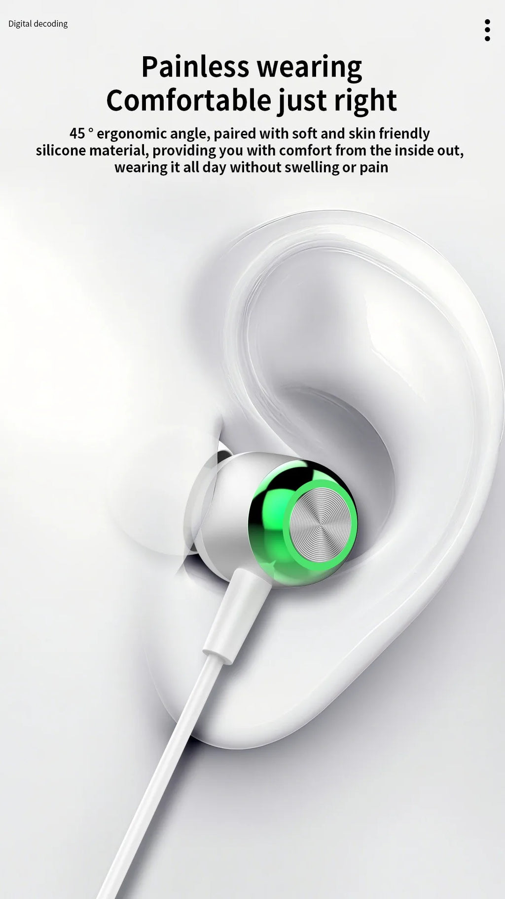 EARDECO TypeC/3.5mm Wired Headphones with Mic Volume Control Music Headset with Bass Phone Earphones for Samsung Huawei Xiaomi