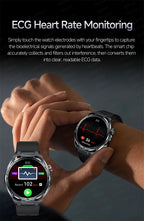 ECG High-end Health Smart Watch Men Blood pressure lipids bloodoxygen Body analysis Uric acid Health Tracker Smartwatch Men lady