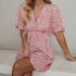 2024 Europe and the United States spring and summer new women's dress print V-neck short-sleeved casual loose dress women