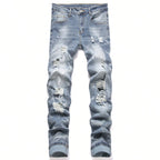 Fashion Men's Jeans Pants Stretch Blue Skinny Jeans For Men Casual Slim Fit Denim Pants Korean Style Male Trousers Jeans