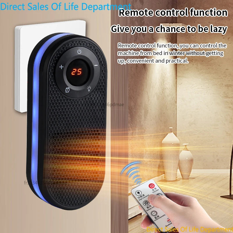 Small Wall Mounted Fast Heating Space Heater with Night Light & Overheat Protection for Home Office Bedroom Study 2026 Secondary image